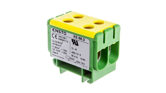 Zacisk rozdzielczy żółto/zielony Al/Cu 6-50mm2 KE-66.3 ENSTO