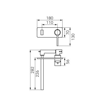 Zaffiro bateria umywalkowa podtynkowa złota FDesign  FD1-ZFR-3PA-55 Inna marka