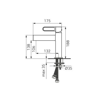 Zaffiro bateria umywalkowa stojąca złota FDesign  FD1-ZFR-2-55 Inna marka