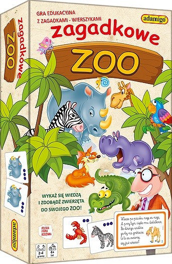 Zagadkowe zoo mini, gra planszowa,Adamigo Adamigo