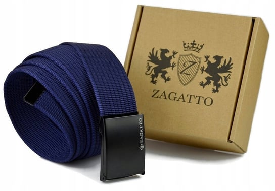 Zagatto pasek niebieski - mężczyzna Logo Klamra w logowanym kartoniku Zagatto