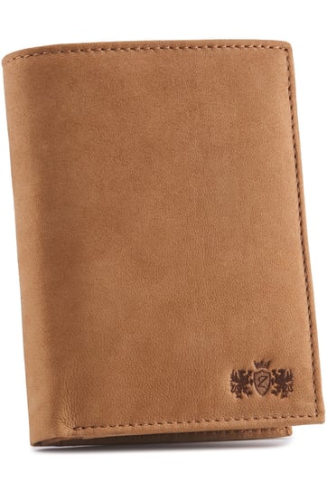 Zagatto, Portfel męski brązowy skóra naturalna, portfel skórzany w eleganckim pudełku Zagatto