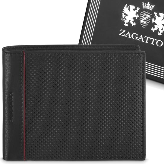 ZAGATTO Portfel męski ZG-N992-F14 BLACK-RED Zagatto