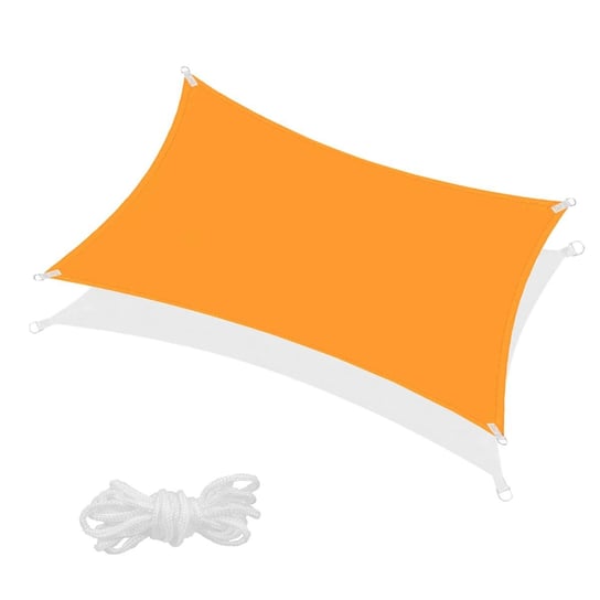 Żagiel przeciwsłoneczny SPRINGOS, prostokątny, pomarańczowy, 4x2m Springos