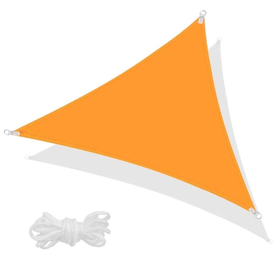 Żagiel przeciwsłoneczny SPRINGOS, trójkątny, pomarańczowy, 7x5x5m Springos