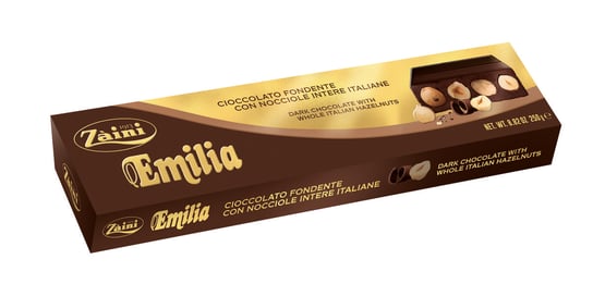 Zaini, czekolada gorzka z całymi orzechami Emilia, 250 g Zaini