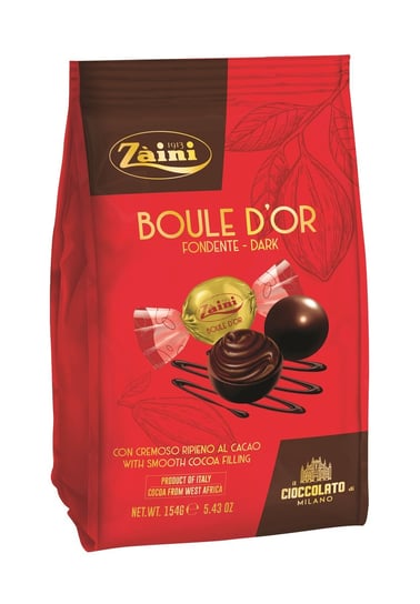 Zaini, praliny czekoladowe nadziewane Boule D'Or Fondente, 154 g Zaini