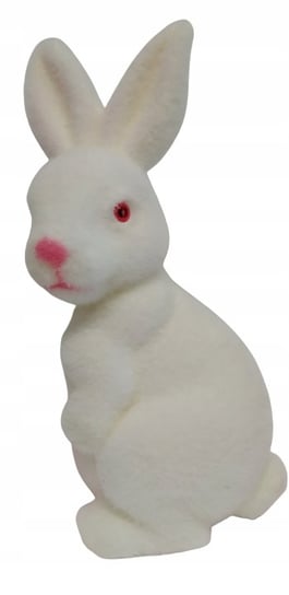 ZAJĄC FLOKOWANY 26CM BIAŁY AKCES