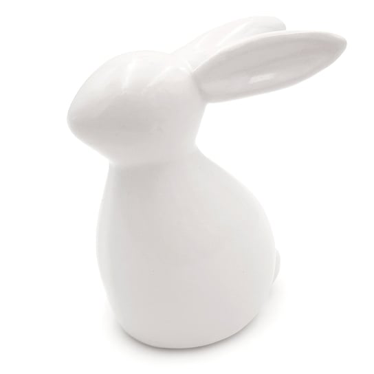 Zajączek wielkanocny ceramiczny królik biały 9 cm Inna marka