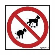 Zakaz wyprowadzania psów - 10 X 10 CM, PN - PŁYTA LIBRES POLSKA SP LIBRES