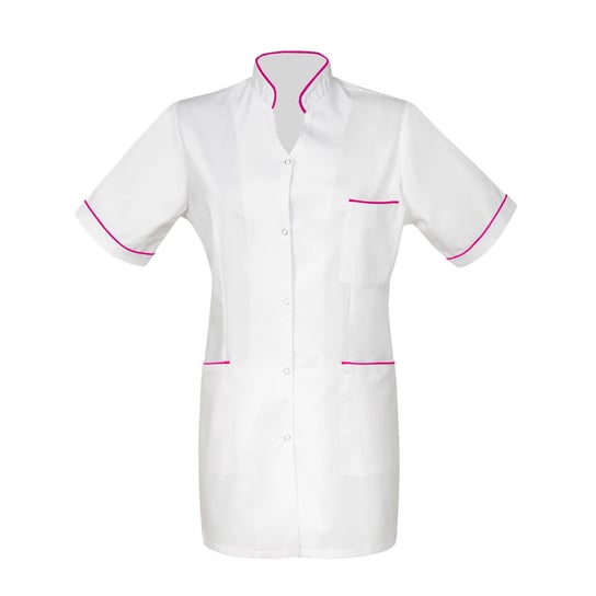 Żakiet medyczny damski, bluza, biały fartuch z lamówką amarant 38 M&C