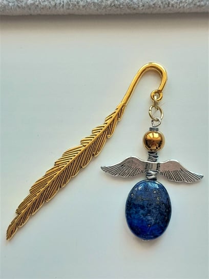 Zakładka Do Książki Anioł Lapis Lazuli Hematyt ALEKORALE Twoja Biżuteria