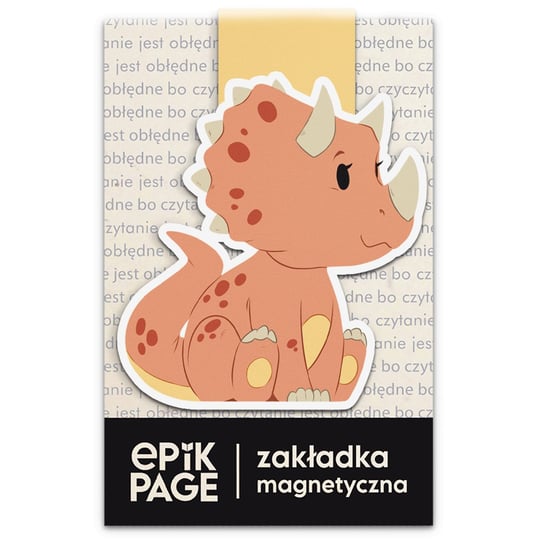 Zakładka do książki magnetyczna, Triceratops, Mały Dinozaur EpikPage