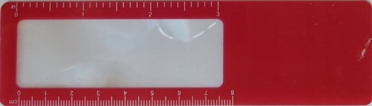 Zakładka z lupą i linijką, czerwona, 8 cm MPM