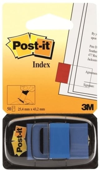 Zakładki indeksujące Post-it®, szerokie, niebieskie, 25,4x43,2mm, 50 zakładek Post-it