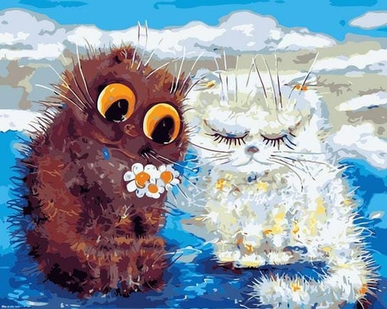 Zakochane koty - Malowanie po numerach 50x40 cm ArtOnly