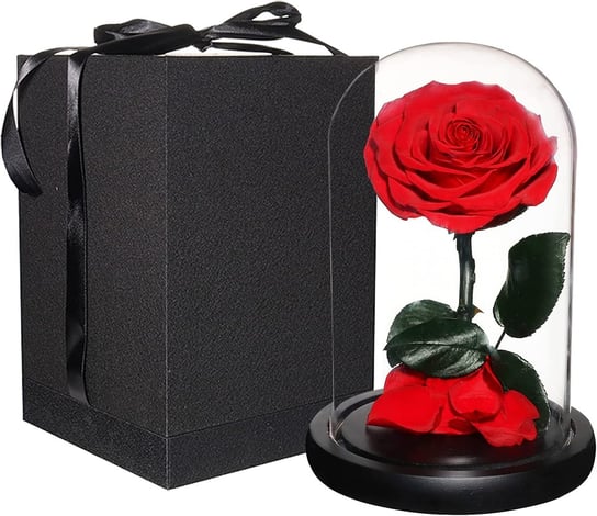 Zakonserwowana Czerwona Róża W Szkle + Pudełko Prezentowe Inna marka