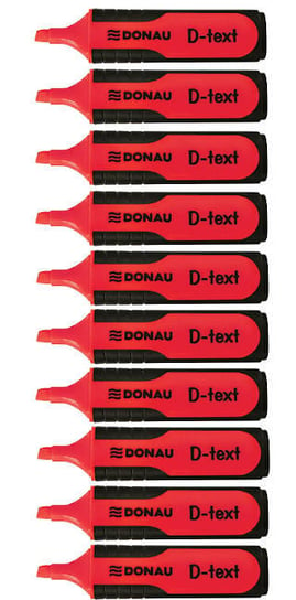 Zakreślacz Donau D-Text Czerwony 10 Sztuk Inna marka