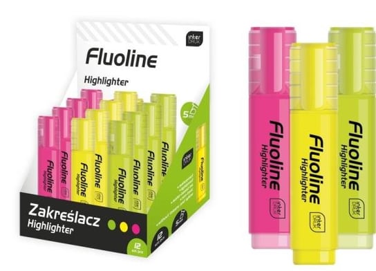 Zakreślacz Fluoline INTERDRUK mix cena za 1 szt Interdruk