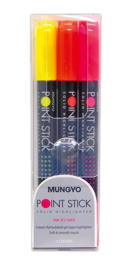 Zakreślacz, Mungyo Point Stick, 3 kolory Mungyo
