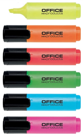 zakreślacz office products, 2-5mm (linia), 6szt., mix kolorów Office Products