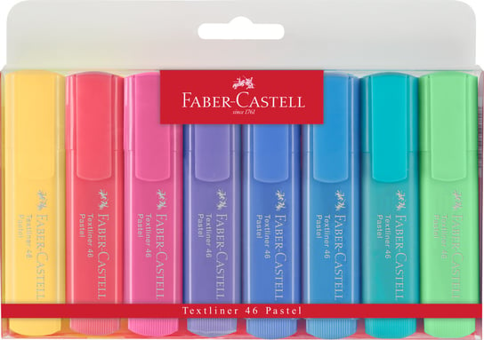 Zakreślacz, pastelowe kolory, 8 sztuk Faber-Castell