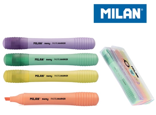 Zakreślacz pastelowy, Sway, 4 kolory Milan