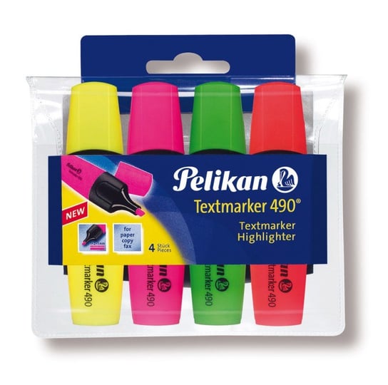 Zakreślacze, 4 kolory Pelikan