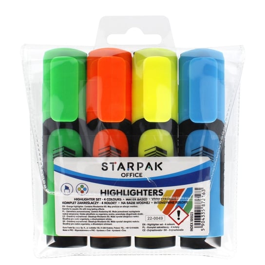 Zakreślacze 4 kolory mix STARPAK Starpak