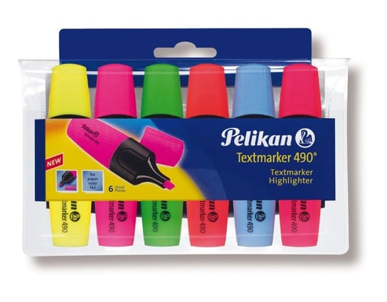 Zakreślacze, 6 kolorów Pelikan