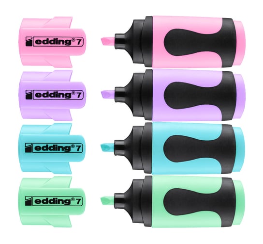 zakreślacze mini EDDING 7 - 4 pastelowe kolory Edding