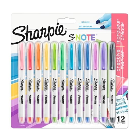 Zakreślacze Sharpie S-note Mix kolorów 12 szt. – 2138233 Sharpie