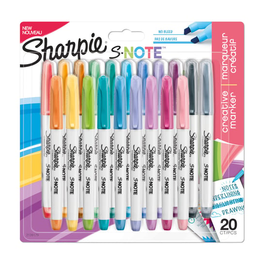 Zakreślacze Sharpie S-note Mix kolorów 20 szt. – 2139179 Sharpie