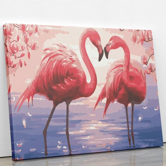 Zaloty pana flaminga - Malowanie po numerach 30x40 cm ArtOnly