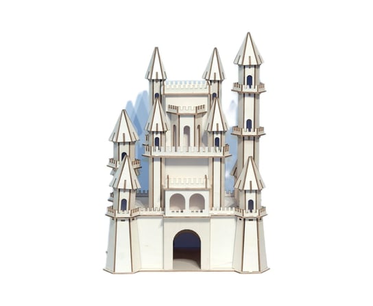 Zamek dla księżniczek Drewniane puzzle 3D Zabawka Drewyan