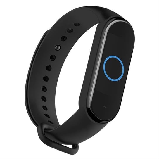 Zamienna Silikonowa Opaska Pasek Bransoleta Bransoletka Do Xiaomi Mi Band 5 / 6 / 7 Czarny Bestphone