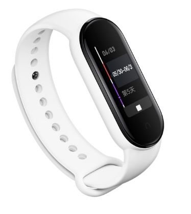 Zamienna Silikonowa Opaska Pasek Do Xiaomi Mi Band 5 / 6 Biały Bestphone