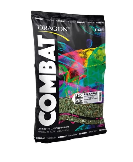 Zanęta Combat lin-karaś kozieradka-arachit czarna 1kg DRAGON