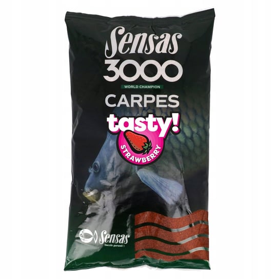 ZANĘTA KARPIOWA FEEDER SENSAS 3000 CARP TASTY STRAWBERRY 1 KG Sensas