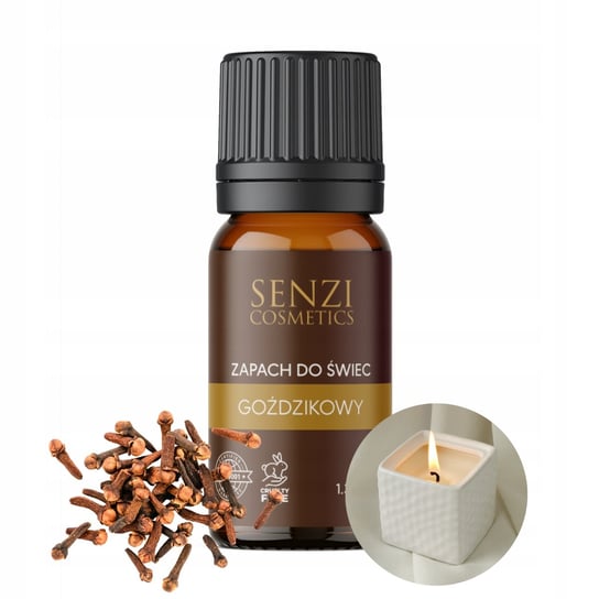 Zapach Do Świec Olejek Zapachowy Świece Wosk 10ml GOŹDZIKOWY Aromatyczny Senzi Cosmetics