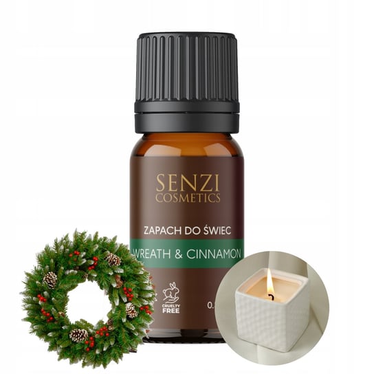 Zapach Do Świec Olejek Zapachowy Świece Wosk 10ml WREATH & CINNAMON Senzi Cosmetics