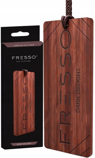 Zapach samochodowy FRESSO - drewniana zawieszka, Dark Delight FRESSO