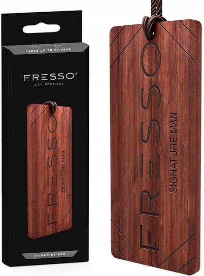Zapach samochodowy FRESSO - drewniana zawieszka, Signature Man FRESSO