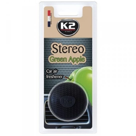 Zapach samochodowy w formie głośniczka K2 Stereo Green Apple K2