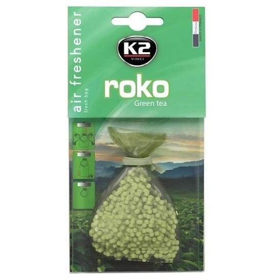 Zapach samochodowy w woreczku K2 Roko Green Tea 20g K2