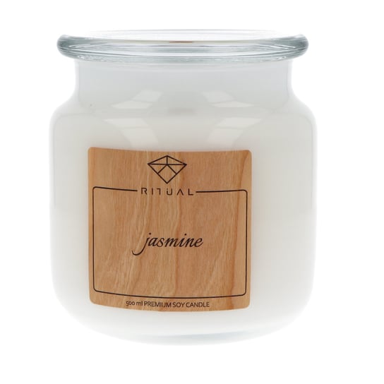 Zapachowa świeca sojowa Moma Fragrances, 500 ml o zapachu Jasmine Ritual
