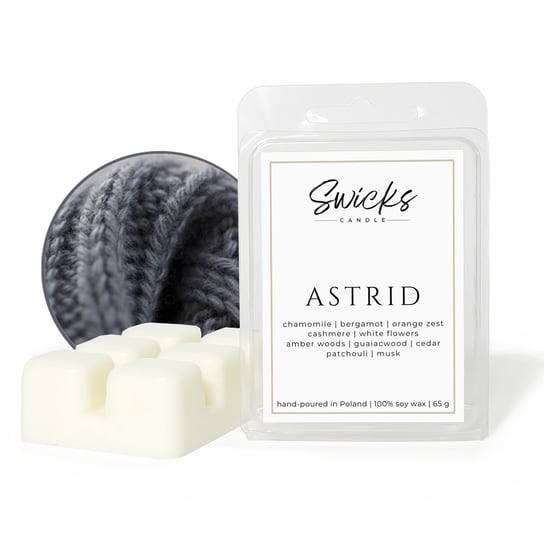 Zapachowy wosk sojowy do kominka Astrid 65g | kaszmir, białe kwiaty, bursztynowe lasy Inna marka