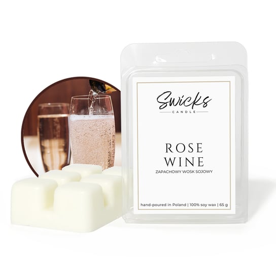 Zapachowy wosk sojowy do kominka Rose Wine 65g | schłodzony szampan Inna marka