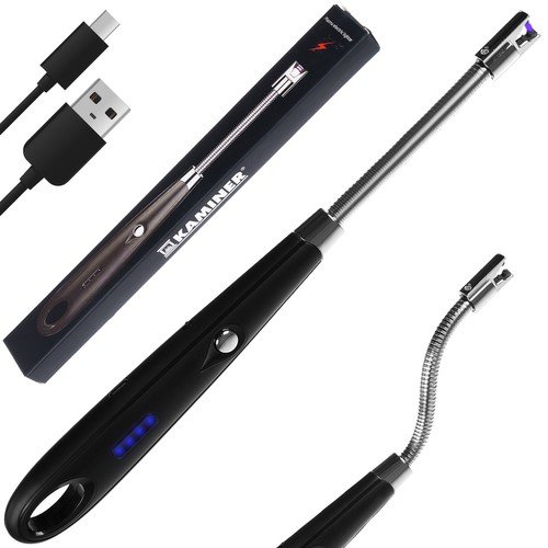 Zapalniczka Plazmowa USB Elektryczna Zapalarka do Gazu Długa Łukowa Czarna Artemis