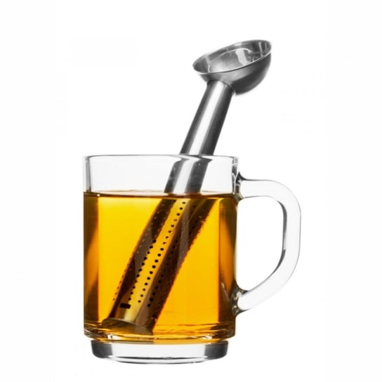 Zaparzacz do herbaty z miarką SAGAFORM Tea, srebrny, 16,5 cm Sagaform